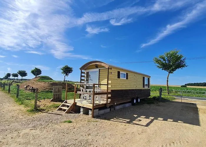 营地 Roulotte Confort Au Milieu Des Animaux